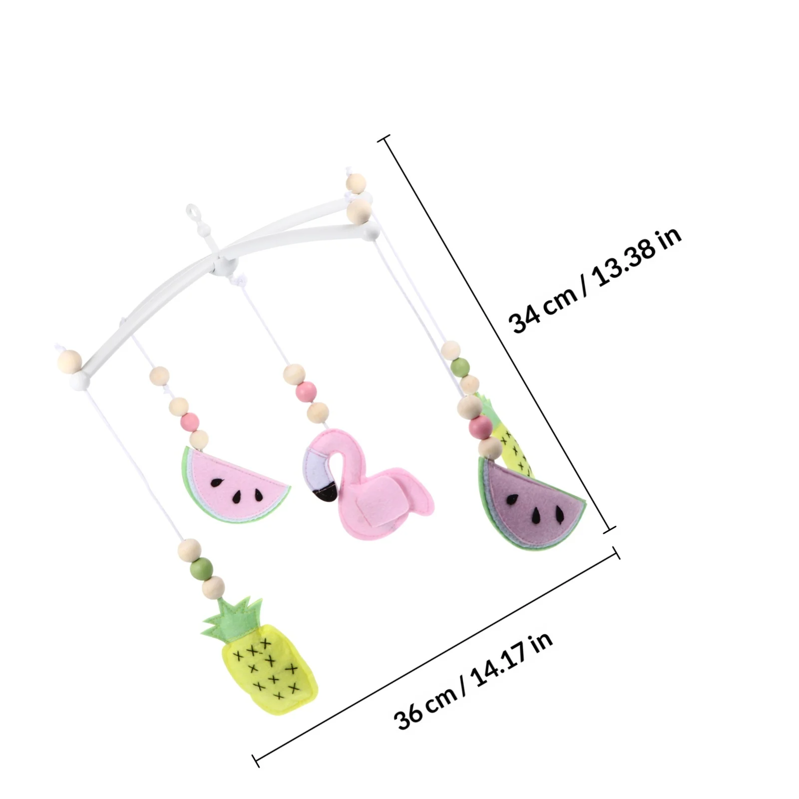 Carillon de berceau pour bébé, décoration en feutre pour la chambre des nouveau-nés, ornement de plafond pour la chambre des enfants, mobile suspendu pour poussette, accessoire