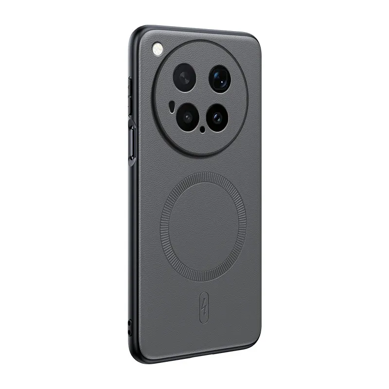Für Vivo X500 Pro Max: Magnetische Lederhülle mit Schutzfunktion, Anti-Fingerabdruck, rutschfest, aus PC+TPU. – Detail 1