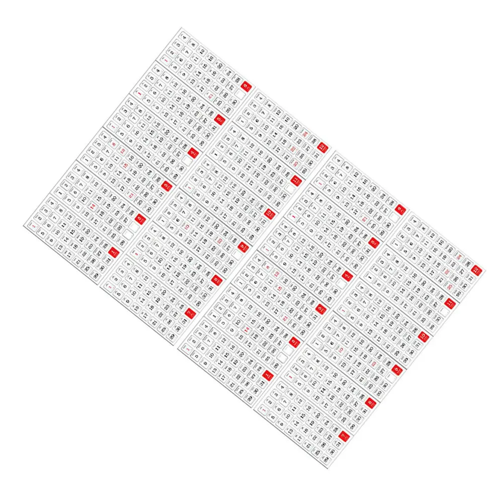 

24 Sheets Japanese Date Stickers Monthly Calendar Tabs Self Adhesive Planner Stickers for Adults Diary Decorative Page Markers