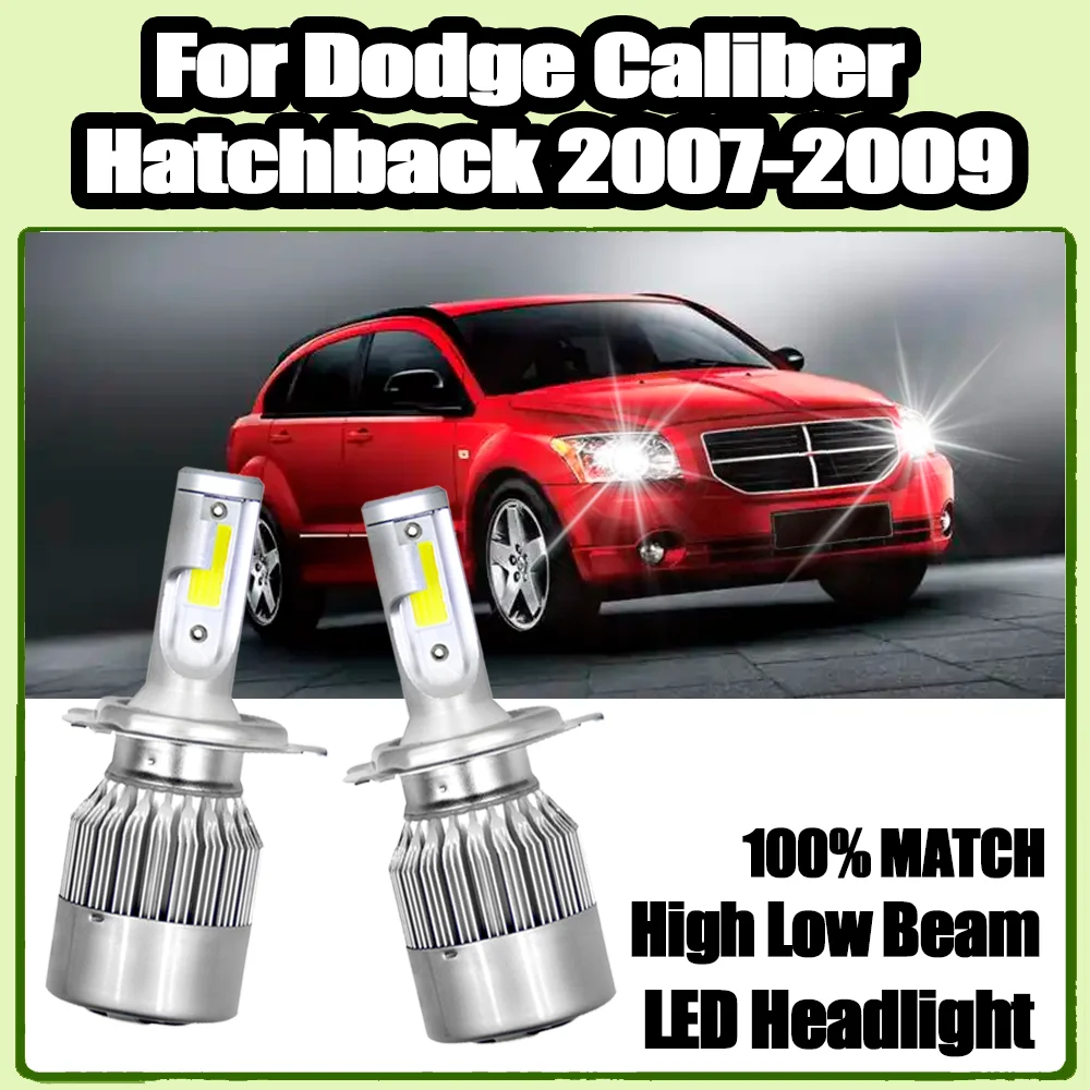 

2PCS 6000K White Auto Headlamp Car Light Bulbs 120W H4 Led Car Headlight Bulbs 12V 20000LM For Dodge Caliber Hatchback 2007-2009