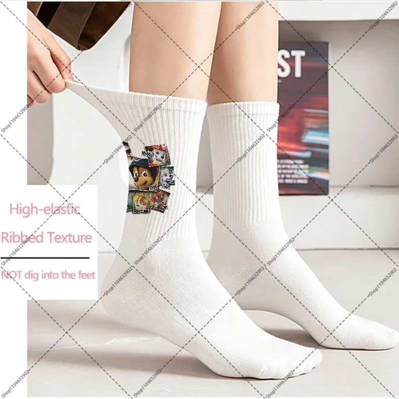 Paw Patrol Kawaii Socks Women Men Cartoon Anime Derivative Peripherals Sock Comfortable Breathable Stockings Birthday Party Gift