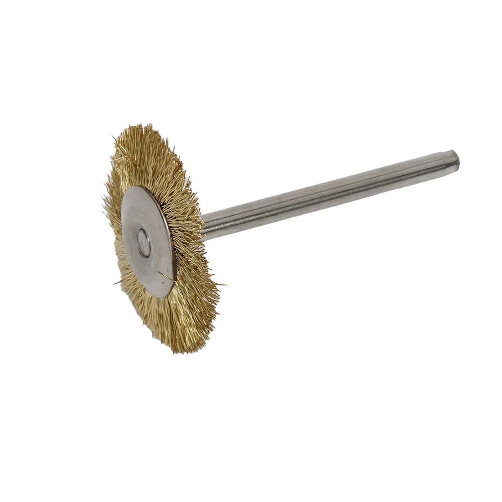 24Pcs Brass Drill Polishing Brushes Steel Wire Wheel Brushes For Electric Grinder Metal Rust Removal Rotary Tools Accessories