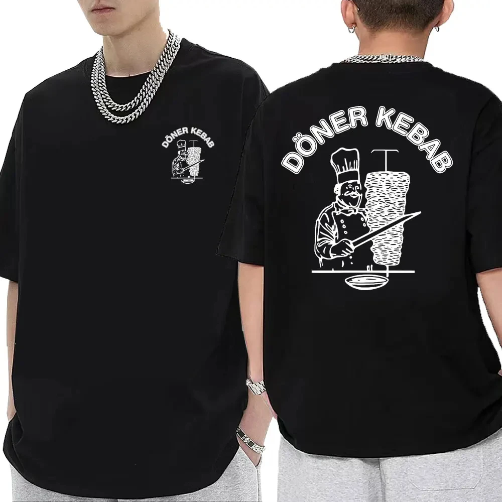 Doner Kebab Funny Graphic Tee Shirt Summer Men\'s Fashion O-Neck Short Sleeve T-Shirt Unisex Cotton Oversized T Shirts Streetwear