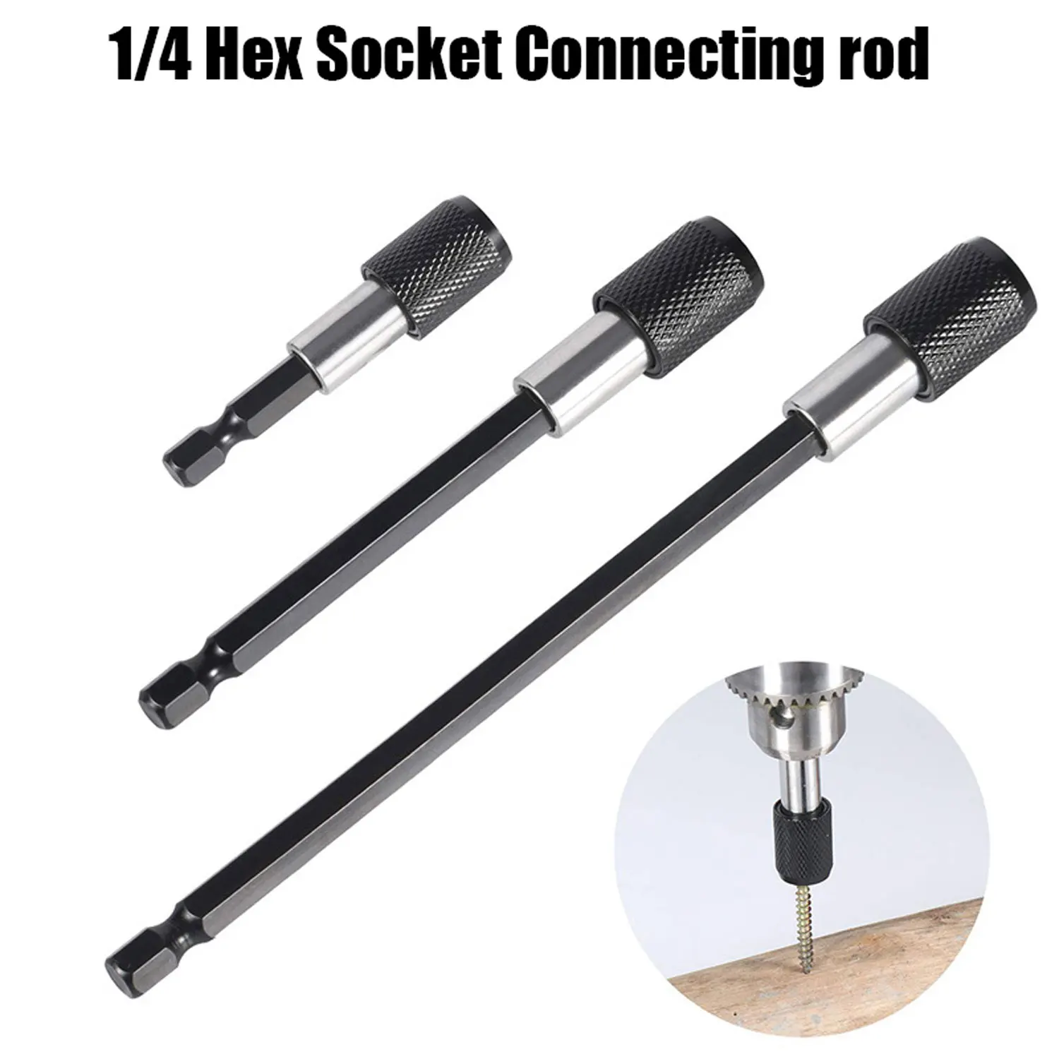 Hexagonal Quick Release Self-locking Extension Rod Electric Drill Driver Transfer Rod Screwdriver Extension Rod Tool