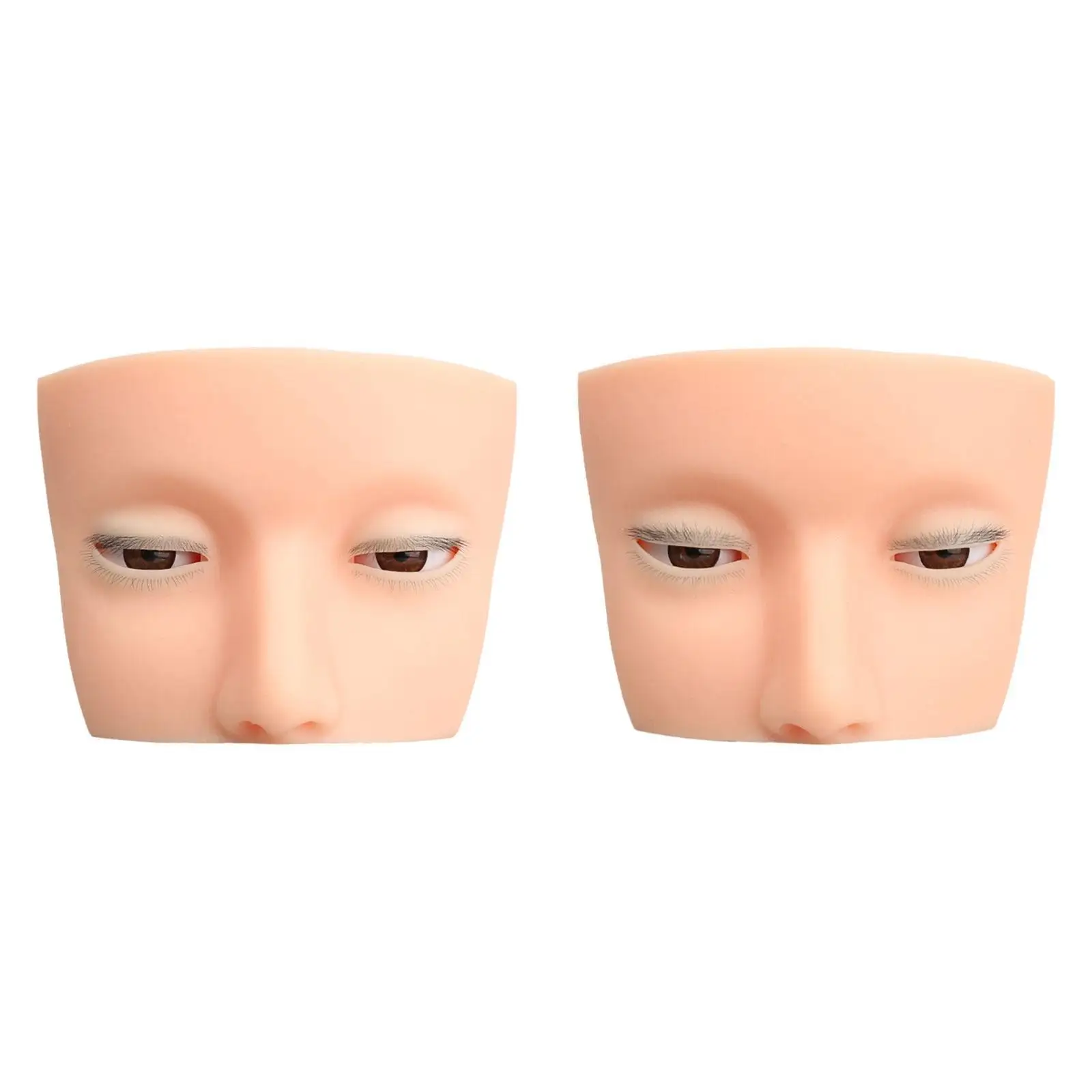 False Eyelash Mannequin Head Multipurpose Soft Sturdy Flat Eyelash Mannequin for Starter Cosmetology Students Artists Teaching