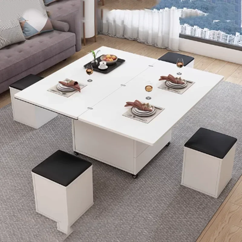 

Elevator Coffee Table European Multifunctional Nordic Modern Coffee Table Folding White Storage Muebles De Sala Home Furniture