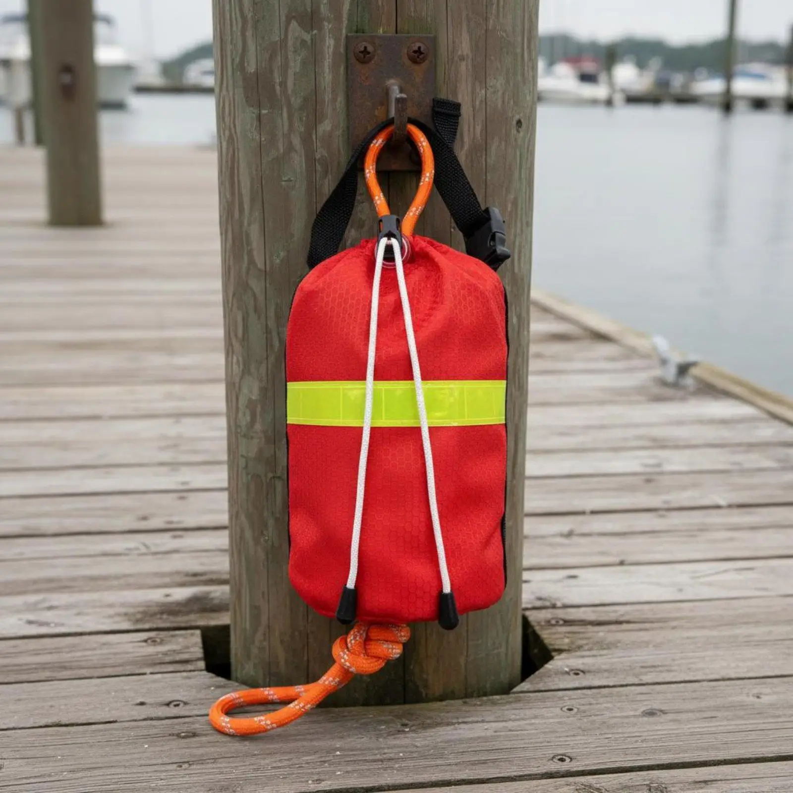 Water Rescue Throw Bag Waterproof Floating Rope High Visibility for Boating