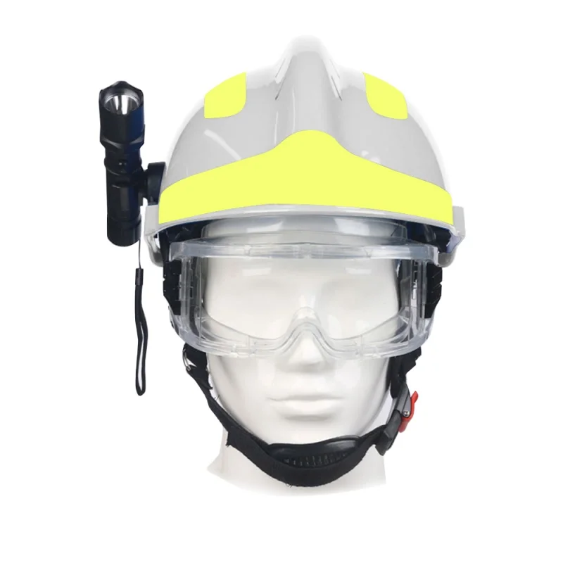 Imagem -02 - Capacete de Resgate de Emergência Abs com Farol e Óculos de Proteção Bombeiro Capacete de Resgate de Fogo Capacete de Resgate Segurança f2