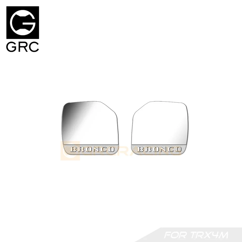 GRC TRX4M Stainless Steel Door Mirror Sheet Pecular Reflection for TRX4m Bronco Upgrade Option Parts #G179G