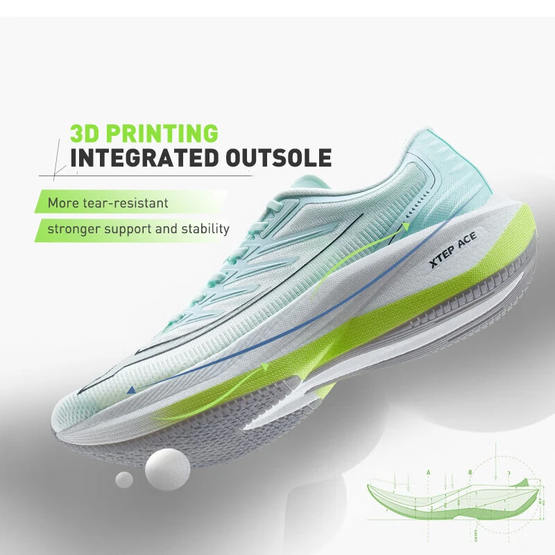 Xtep One Piece Model 1.0 Running shoes 10km-100km Men Comfortable Non-Slip Wear-Resistant Sport Shoes Sneakers 877419110070
