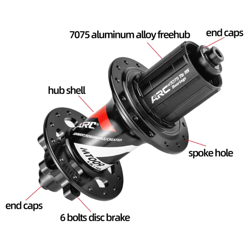 ARC MT009 4IN1 MTB 자전거 허브 6볼트 디스크 브레이크 자전거 허브 HG 마이크로 스플라인 SRAM XD 8 9 10 11 12v 자전거 액세서리 호환