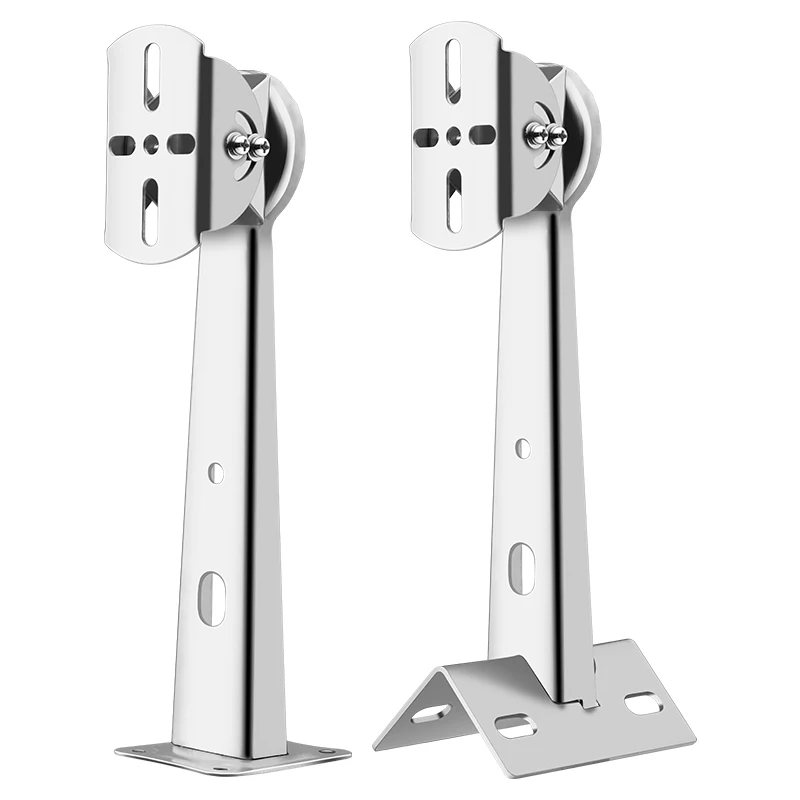 304 Stainless Steel Flat Wall Rod Corner Bracket, CCTV Camera Mounting Vertical Pole, Cabeça de Duckbill, Universal ajustável