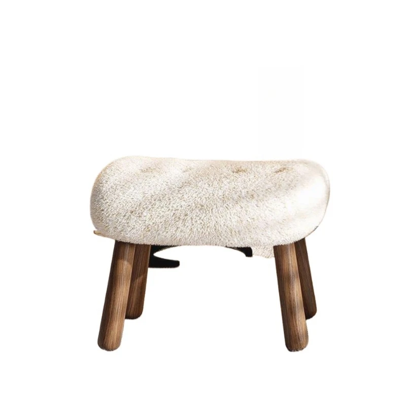 

Light luxury French lazy leisure chair, single lamb wool sofa, small apartment living room