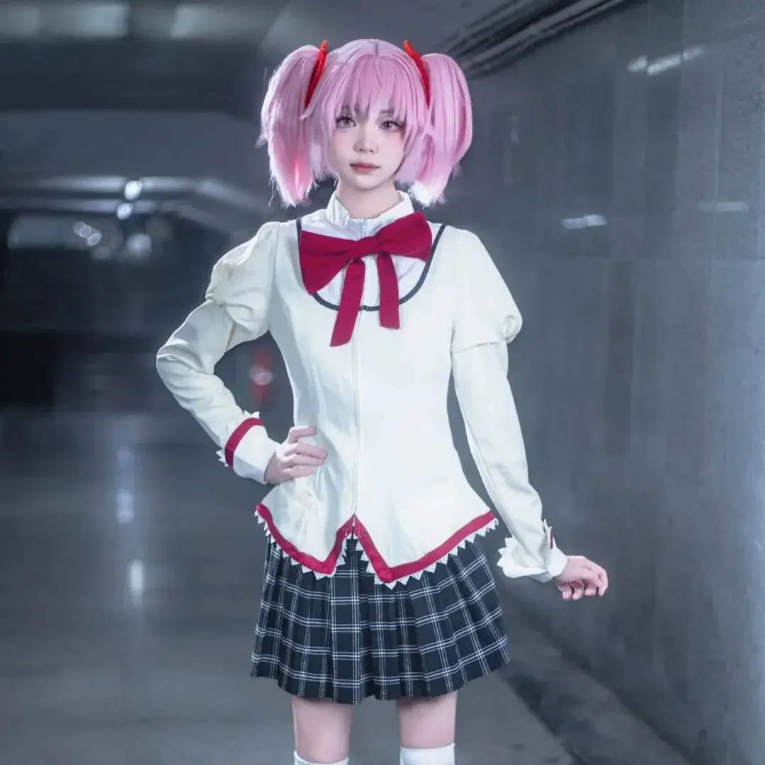 

Kaname Madoka Cosplay Costume Puella Magi Madoka Magica Cosplay School Uniform Helloween Christmas Anime Animation Suit