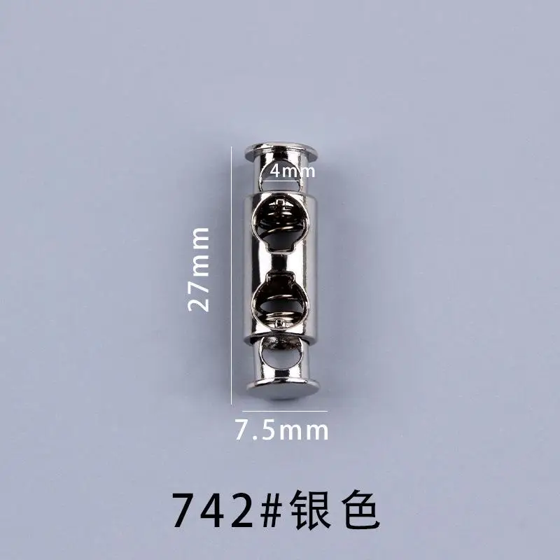 Legering Koord Lock Stopper Lente Toggle Clip Voor Paracord Touw Lanyard Trekkoord Tas Schoenveter Kledingstuk DIY Accessoires 100 stk/partij