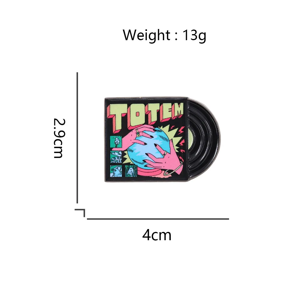 Retro-Musik-Pins: Klassische Rock- und Pop-Vinyl-Album-Cover-Abzeichen, perfekt für Rucksäcke und Kleidung, Geschenk für Musikliebhaber. – Detail 4