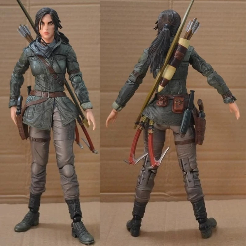 Anime Rise of the Tomb Raider Lara Croft Figure Joint Mobile Desktop Model Ornaments Home Decoration Children Birthday Gift Toy