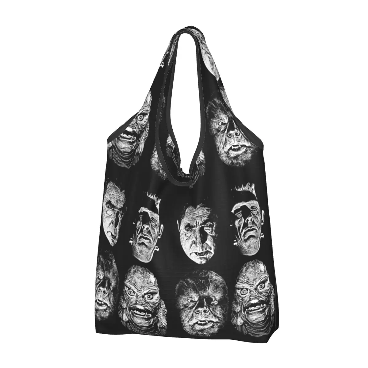 Universal Studios, Monsters,dracula, Wolfman, Frankenstein Portable Tote Shopping Bags Shopper Bag Grocery Handbag Shoulder Bag