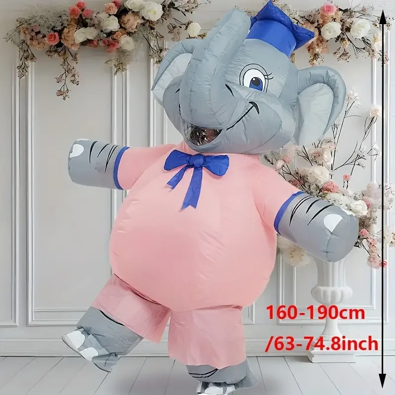 

Adult inflatable elephant costume fun Halloween and birthday party dress up animal theme stage performance props