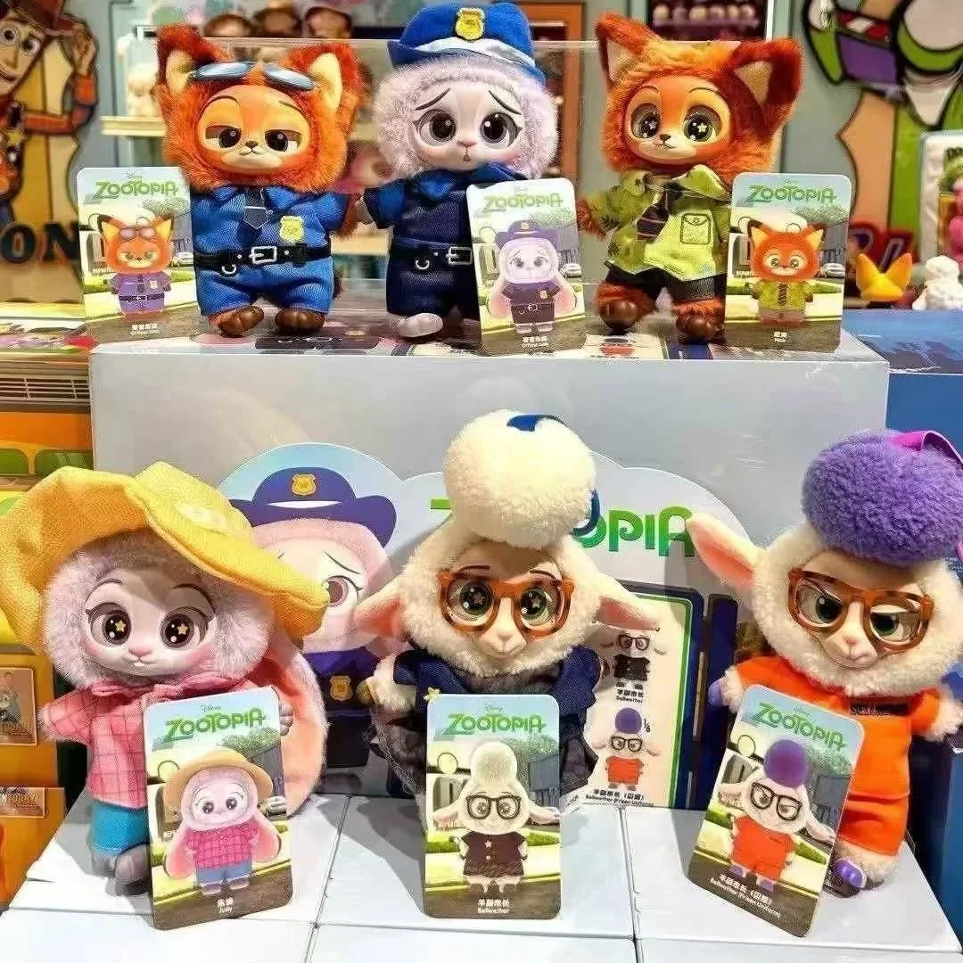 

Disney Zootopia Mystery Blind Box | Виниловая плюшевая кукла Джуди и Ника с подвеской — коллекционный подарок-сюрприз на Рождество