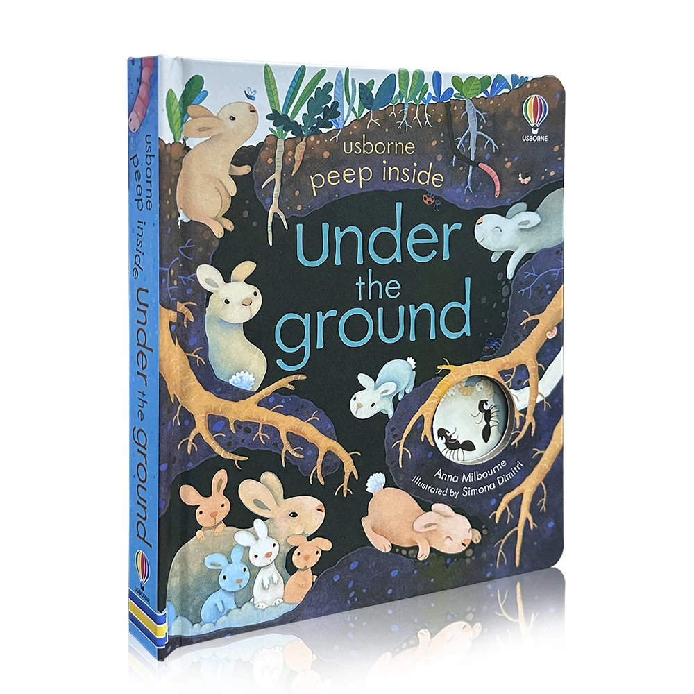 Under the Ground Usborne Peep Inside Kids English Picture Flip Book Children Activity Book Bedtime Reading Early Education Toys