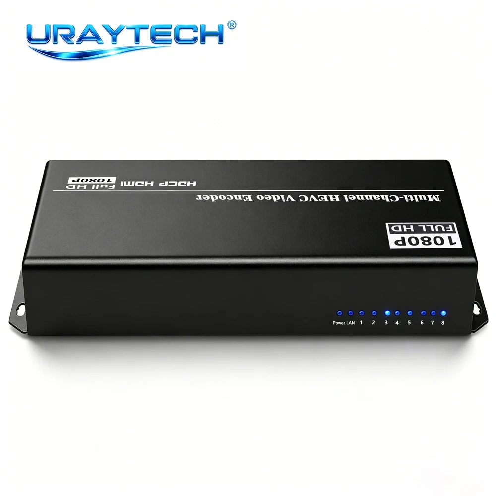 Multi-channel H.264 H.265 HD 1080P HDMI Network Video Streaming Encoder Hardware Supports MP4 UDP HLS RTMPS RTSP SRT ONVIF IPTV