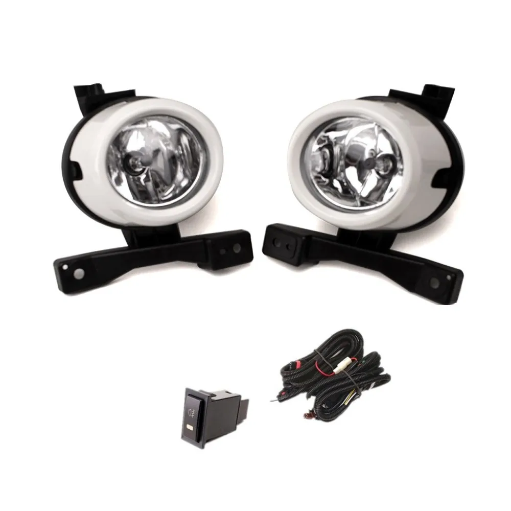Car Fog Lamp Assembly compatible for Toyota Hiace Quantam 2009 2010 2011, 4300K Halogen Fog Lamp Blub + Harness + Switch