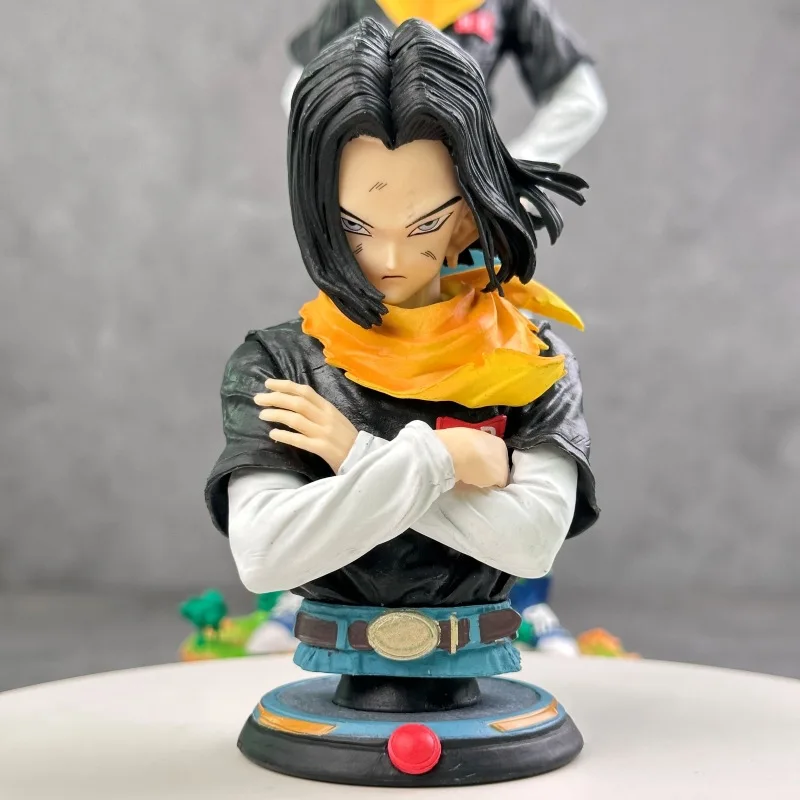 Bandai Dragon Ball Handmade Black Pearl Artificial Person No.17 Half Body Portrait Anime Handmade Model Blind Box Decoration