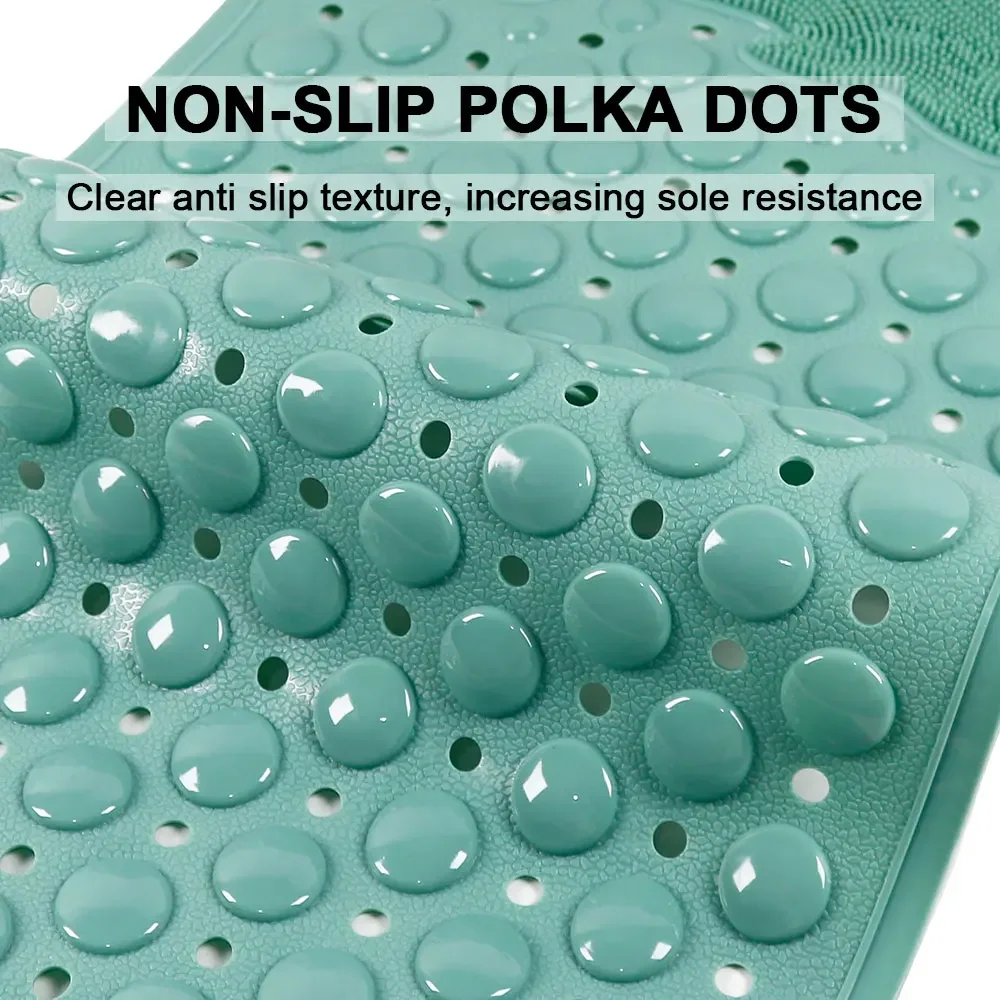 Silicone World Bathroom Anti-skid Mats PVC Shower Anti Fall Foot Mat Dolphin Massage Suction Cup with Drain Hole Floor Mat