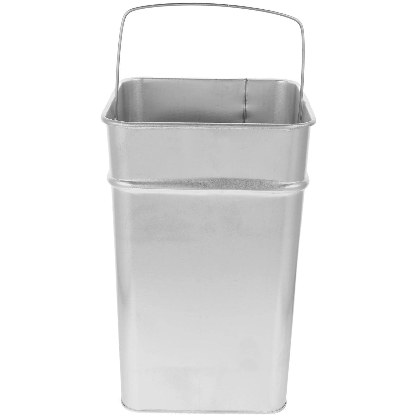 

Silver Trash Can Stainless Steel Multi Purpose Rubbish Bin Rectangle Garbage Cans