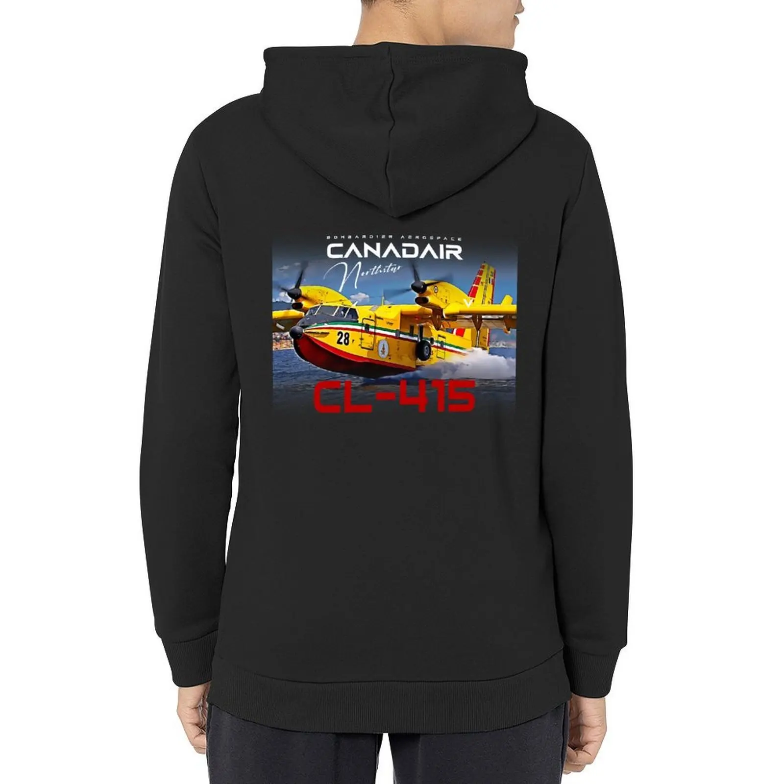 

Canadair cl-415 Northstar firebomber Aircraft Hoodie men's clothing autumn anime clothing men clothes men hoodie