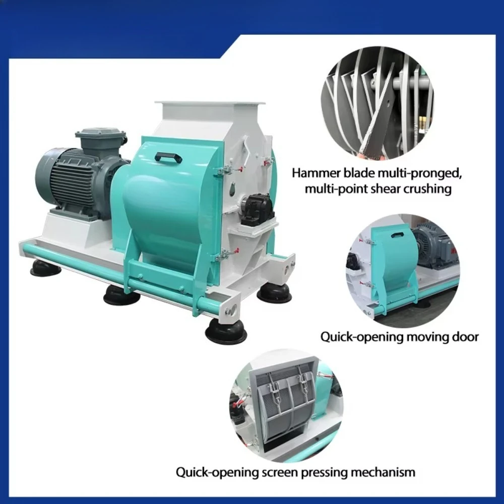 Factory Sale Soybean Grinding Machine High Quality Hammer Mill for Poultry Animal Feed