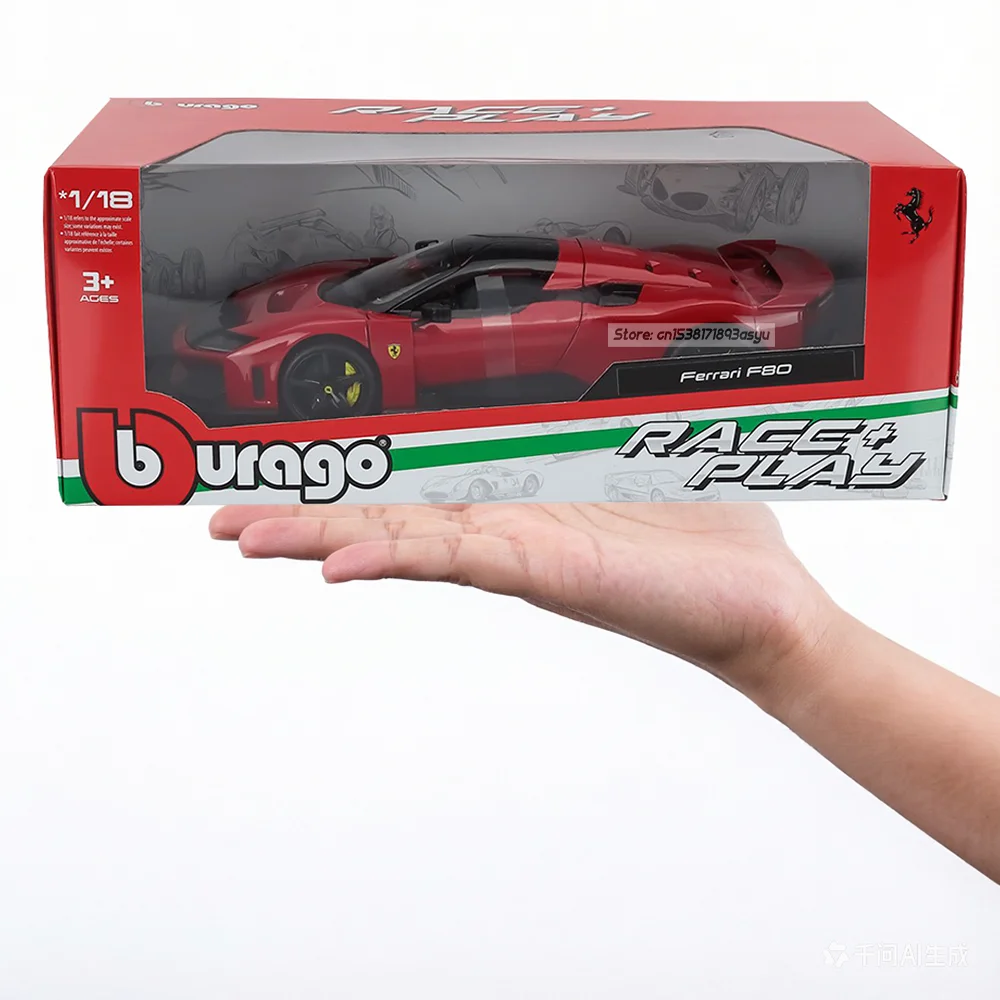 bburago-1-18-2004-ferrari-f80-alloy-model-car-toy-gift-racing-cars-die-cast-alloy-car-model-exquisite-comes-with-black-base