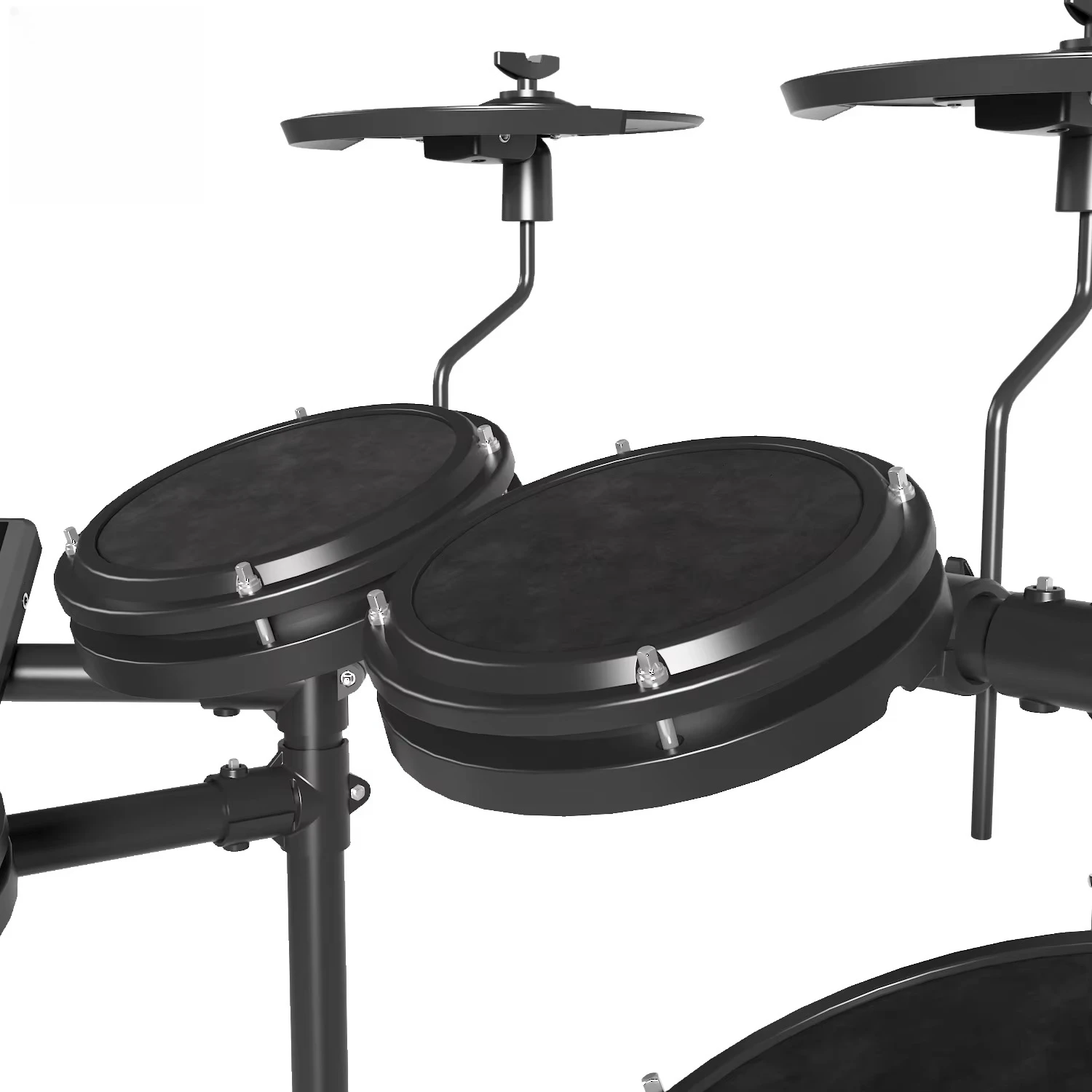 Mesh Pad Electric Drum Kit with 184 Tones Metal Electric Drum Set Featuring Carbon Fiber Drum Chamber