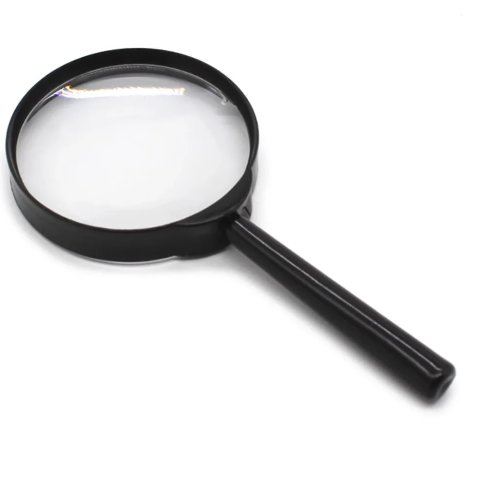 Plastic Handle Magnifier Lens Diameter 65mm 75mm for Reading and Experiment DIY Hand Making