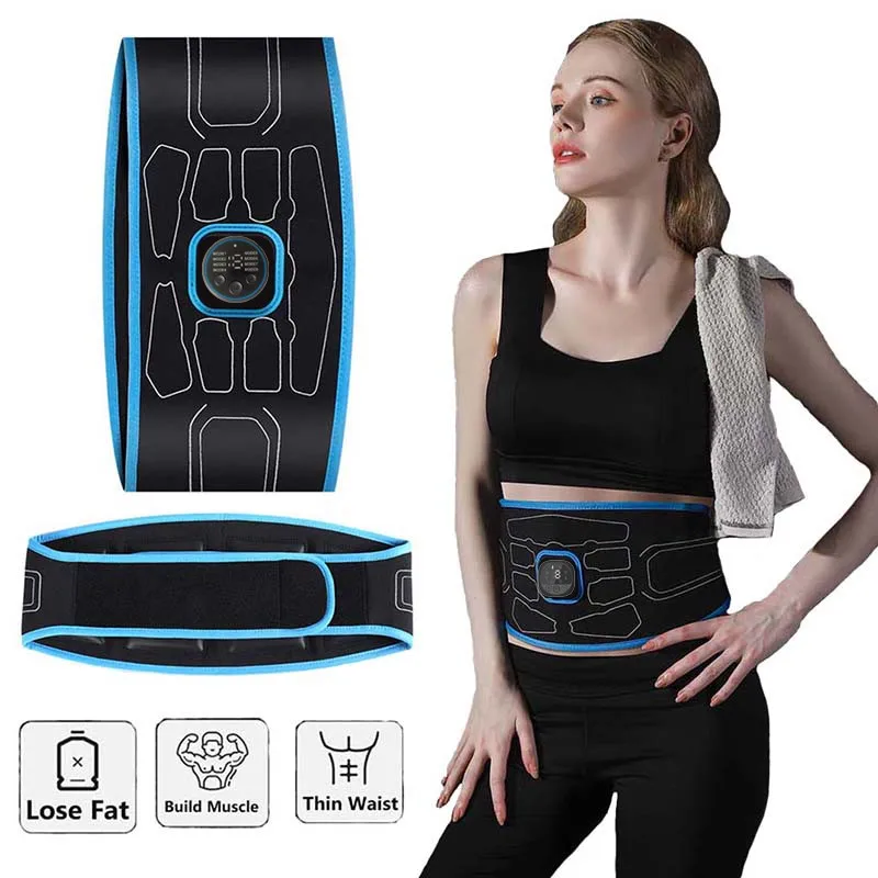 New EMS Electric Abdominal Slimming Belt Abs Muscle Stimulator Myostimulator Electric Weight Loss Body Fitness Slimming Massager