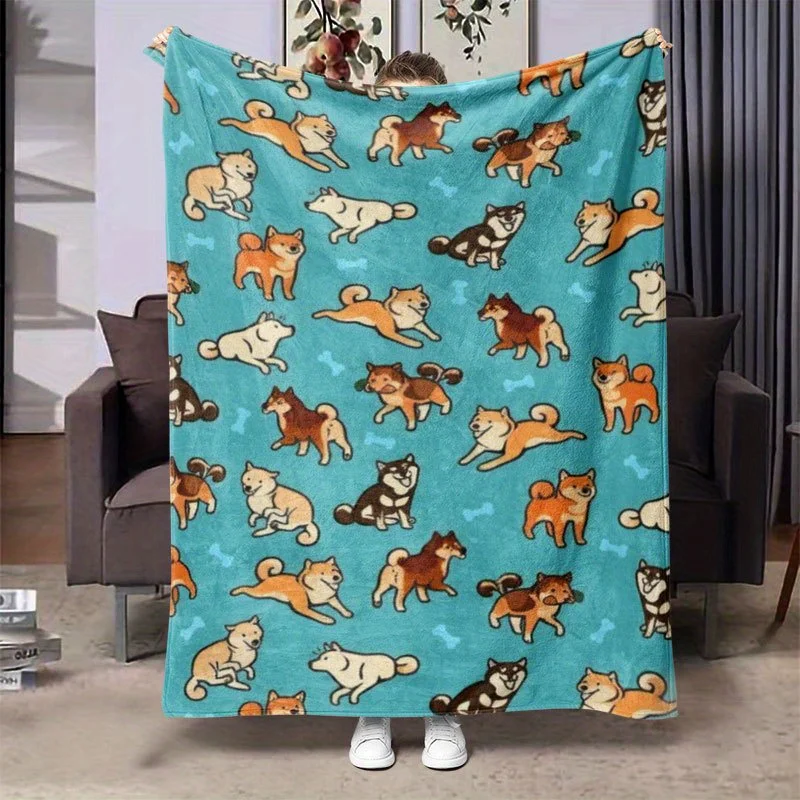 Paws and Whiskers Blanket Reversible Flannel Throw for Pet Lovers AllSeason Comfort Furry Friends Gift
