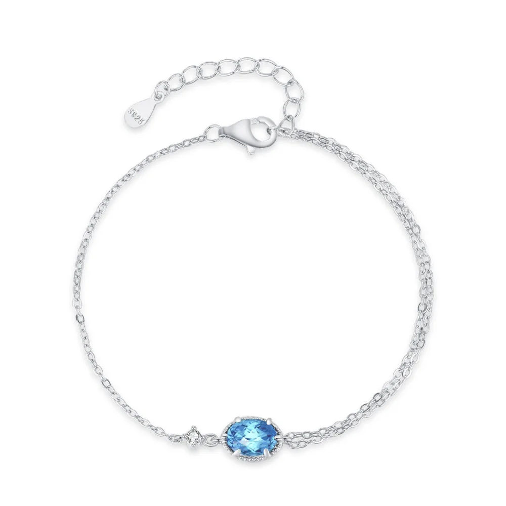Simple 5X7mm High Carbon Diamond Womne's Bracelet-Wedding Engagement Adjustable Bangle & Anniversary Jewelry Gift