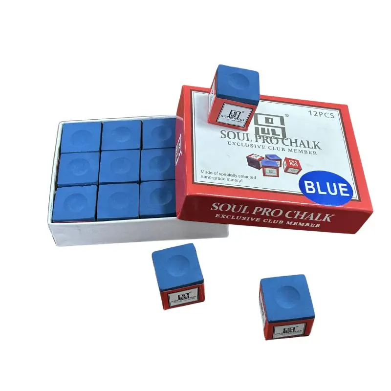 

Профессиональные масляные мелки для бильярда, коробка из 12 штук, бильярдный мел, БИК для бассейна, синий мелк, аксессуары для бильярда, бильярдные мелки