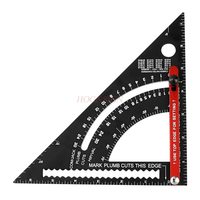 1pcs Aluminum alloy triangle board woodworking activity triangle ruler activity ruler imperial precision measurement line