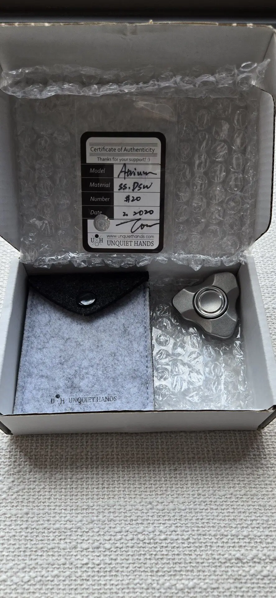 Used edc UQH atrial OG steel gyroscope decompression toy