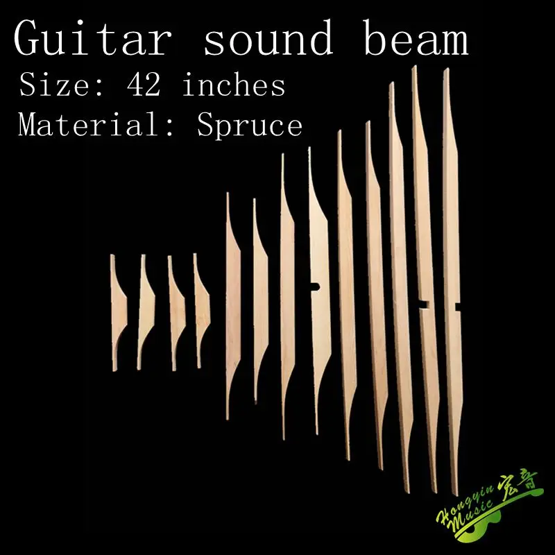 Fichtenholz-Kit für klassische Gitarren, Akustikgitarren, Gitarrenbauer-Werkzeugmaterial, geformte Streben für Dreadnought-Gitarren – Detail 2