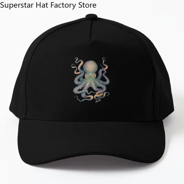 Kraken  Baseball Cap Hat Black Snapback Outdoor Sun Sport Women Czapka Bonnet  Spring  Casual Boys Fish Solid Color Mens Summer