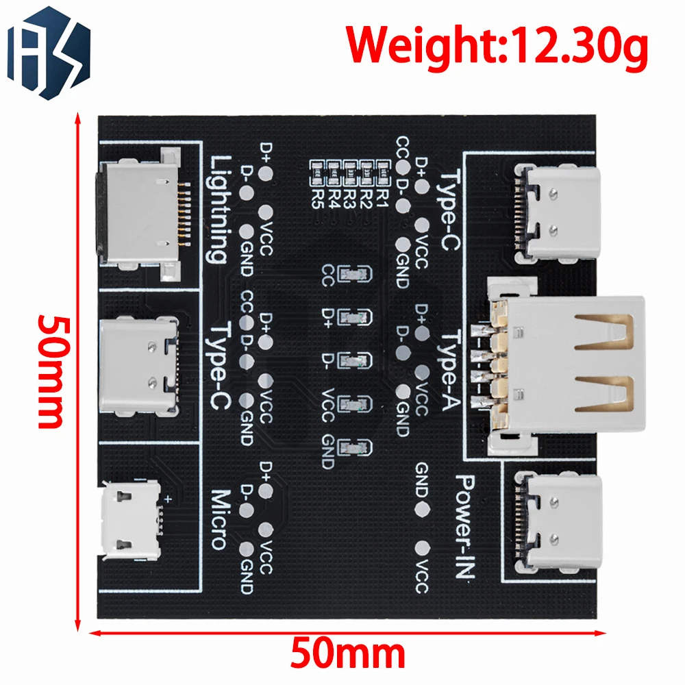 DT3 Datenkabel-Erkennungsplatine Typ C Micro USB C Kabeltester Kurzschluss Ein Aus Schaltdiagnosetool für iOS Android