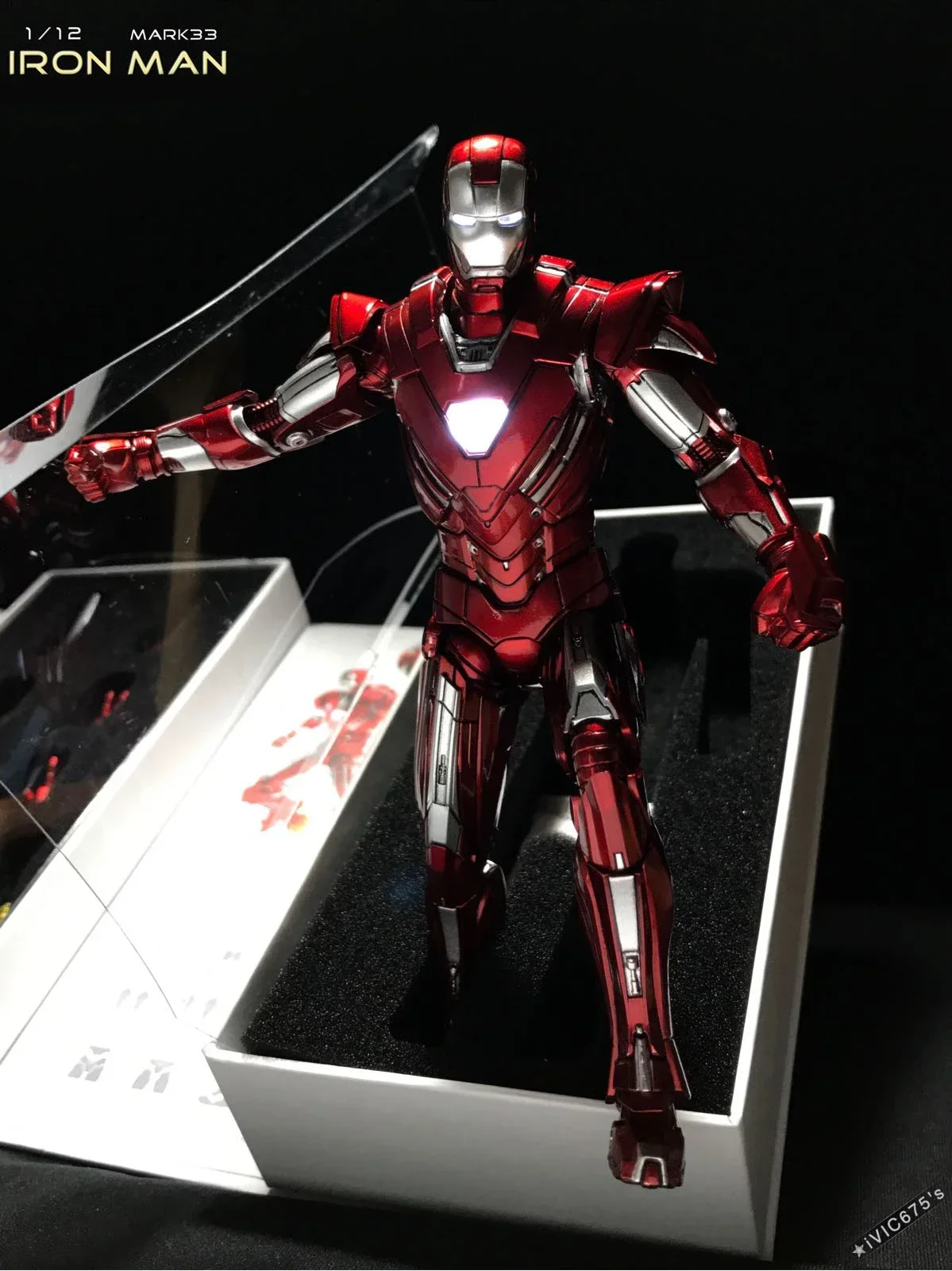 

1/12 Alloy Iron Man Marvel The Avengers Figure Cs Mk33 Mk30 Centurion Movable Luminous Soldier Model Collect Ornaments Toy Gift