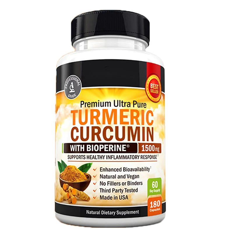 

60 Pills Turmeric Curcumin Natural Joint Healthy Inflammatory Support Curcuminoids For Potency & Absorption Non GMO