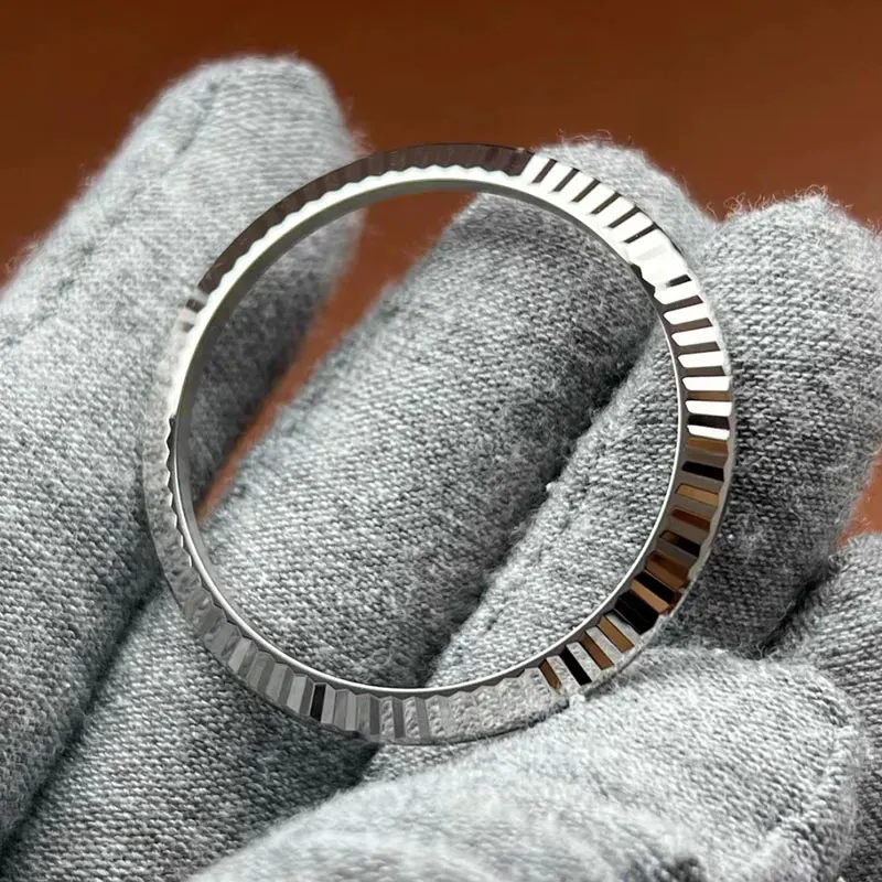 إطار ساعة مطلي بالذهب الأبيض لـ RLX Datejust 36 ملم 126234 116234 126200 ، أجزاء ساعة ما بعد البيع عالية الجودة