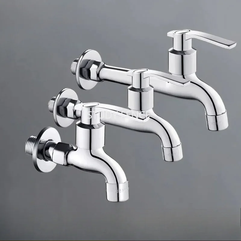 1pc Metal Single Cold Water Faucet Kitchen Sink Faucet Suitable for Balcony Mop Pool Laundry Room 4 Points Threaded Joint