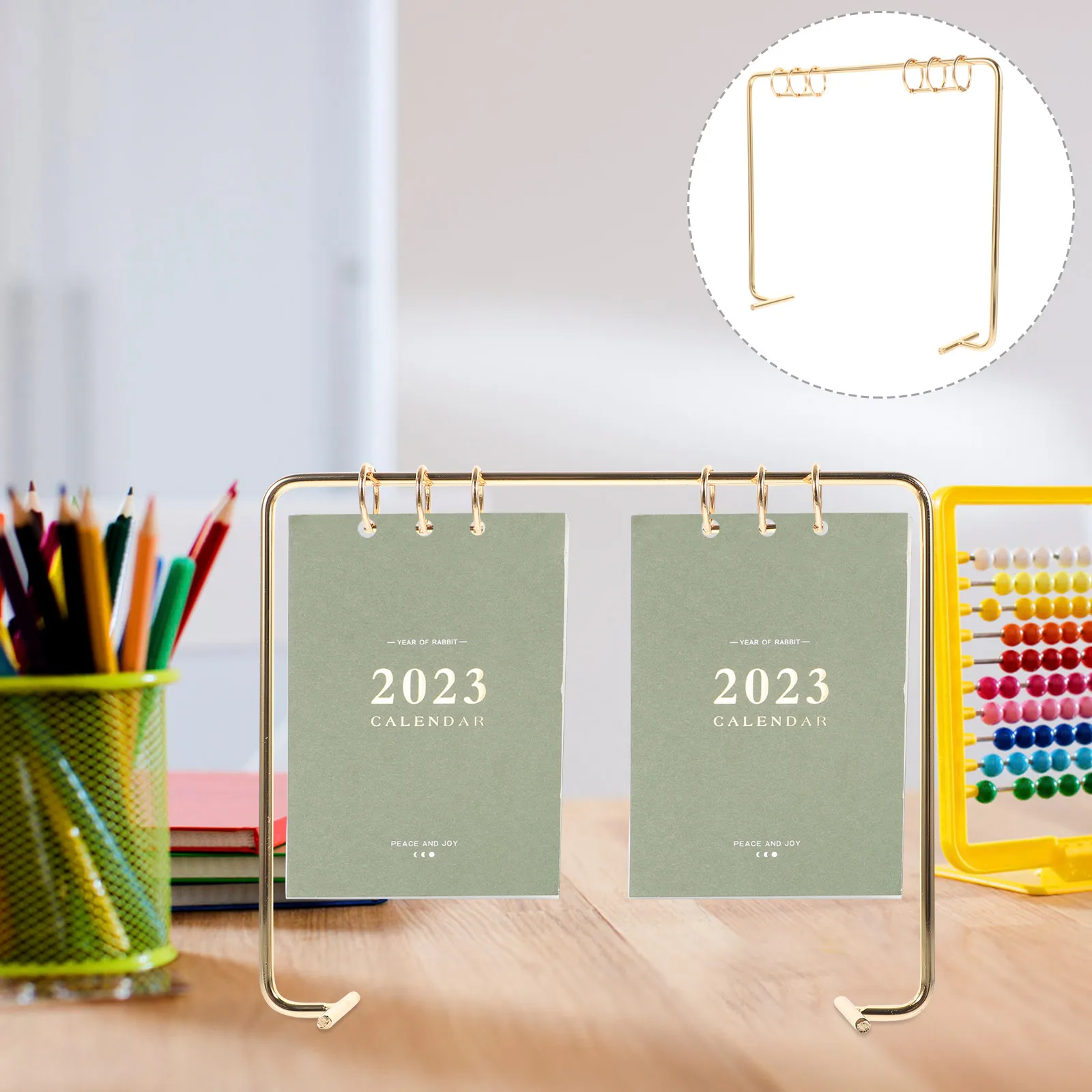

Desk Calendar Stand Iron Bracket Home Office Tabletop Holder Rack Teacher Student Lightweight Portable Fashion Creative Desk