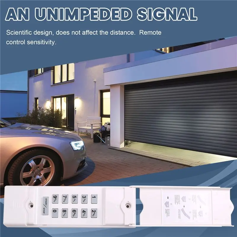 Door Opener Remote Keypad for Linear Garage Door Opener, MDTK Garage Door Keypad, Self-Programmable with Battery Included, ABS,